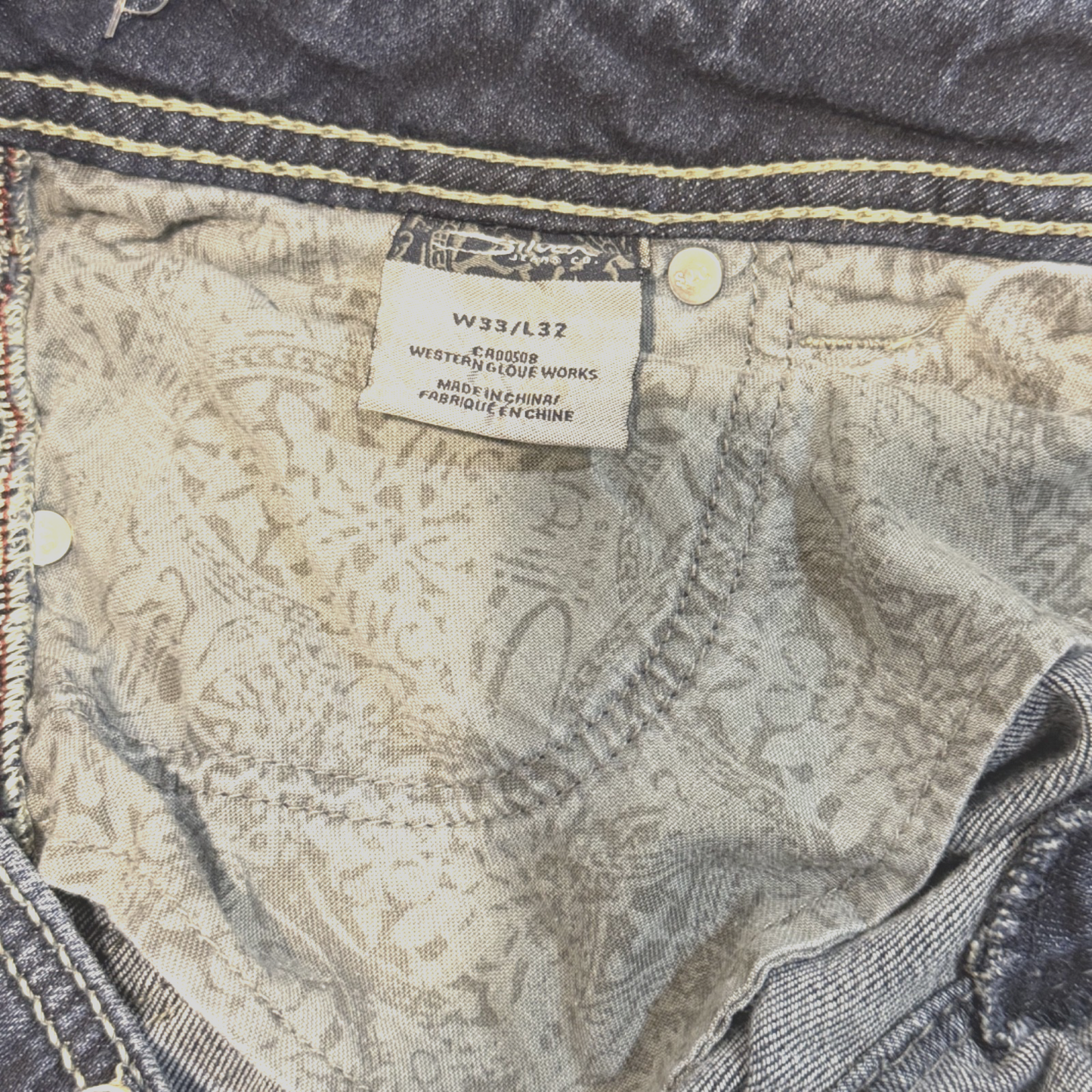 Silver Jeans Suki Distressed Women's Denim Jeans W33 L32 Flap Pockets