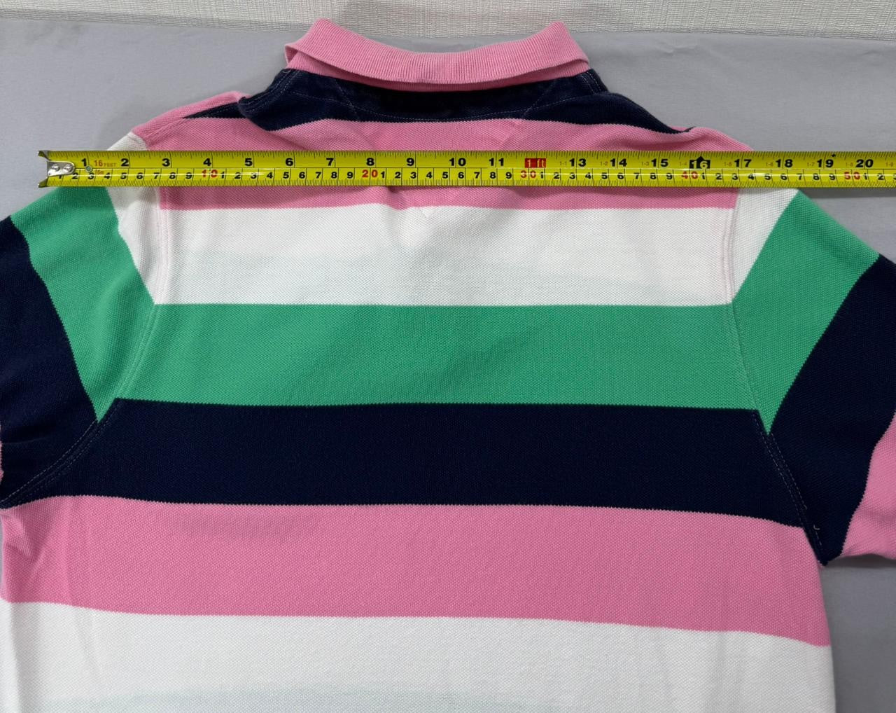 Tommy Hilfiger Men's M Multicolor Stripe Slim Fit Polo Cotton Shirt