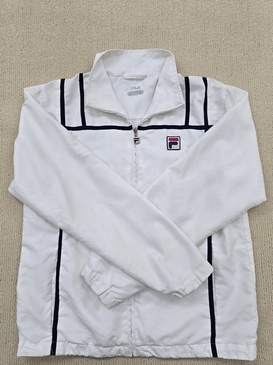 Fila Unisex White Jacket – Size S, Striped