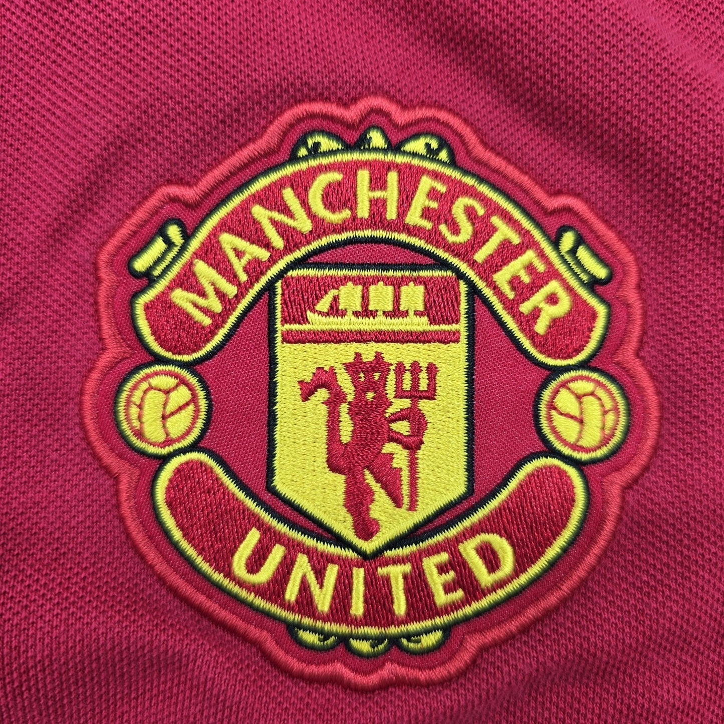 Adidas Men's Red Manchester United Soccer Polo Shirt Size S