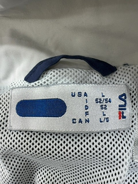 Fila Men's Navy/White Track Jacket L Polyester Zipper