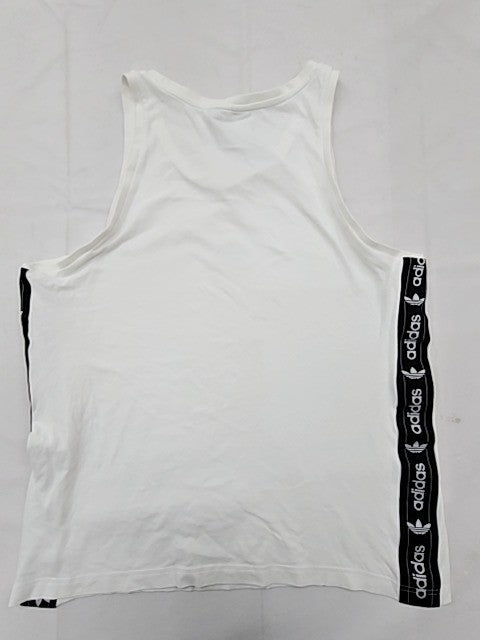 Adidas Men's White Tank Top – Size S, Sleeveless, Cotton