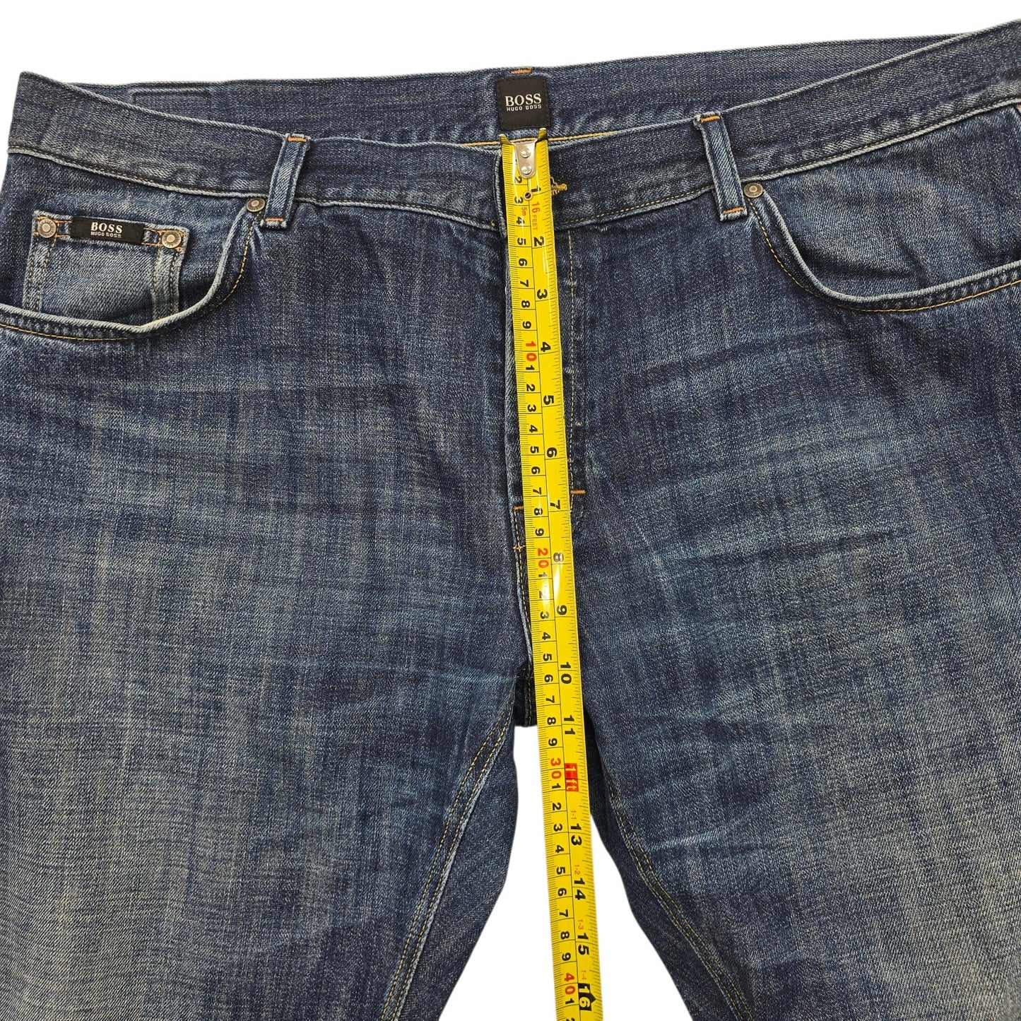 BOSS Men's Dark Blue Straight Leg Jeans Size 40/34