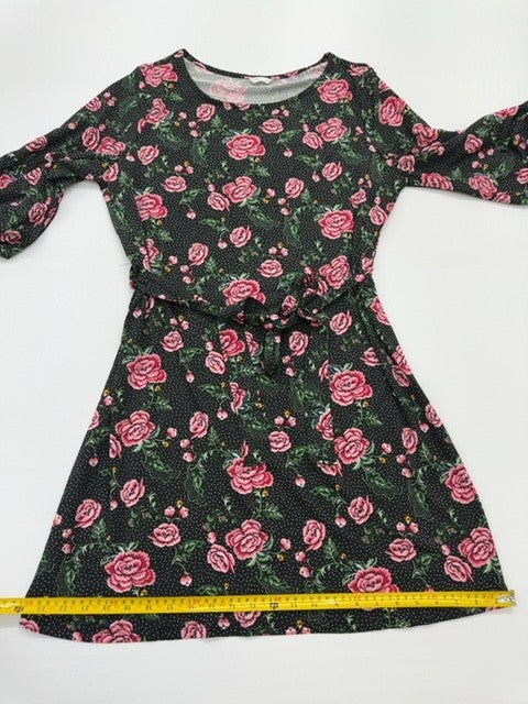 Roses Floral Girls Black Dress product image 8