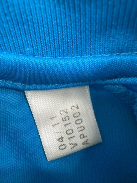 Adidas Blue Striped ClimaLite Jersey Short Sleeve Crewneck Unisex Adult