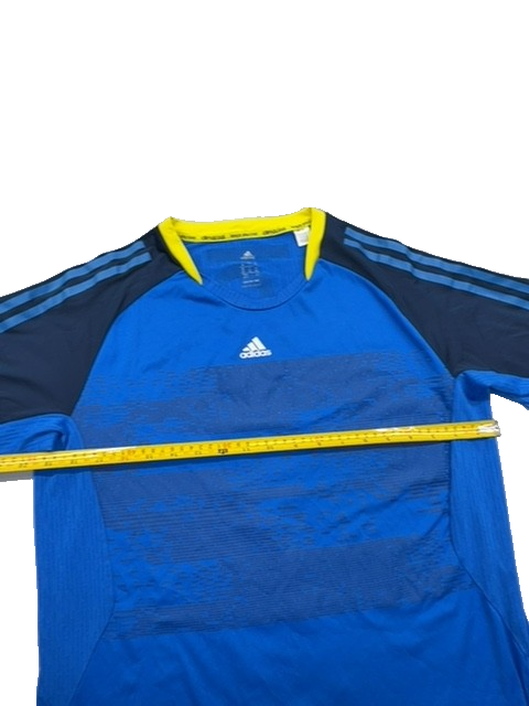Adidas Men's Blue Striped Climacool T-Shirt Size M