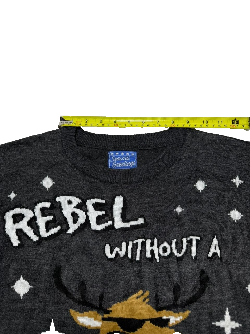 Sweater Seasons Greetings Rebel Without A Claus