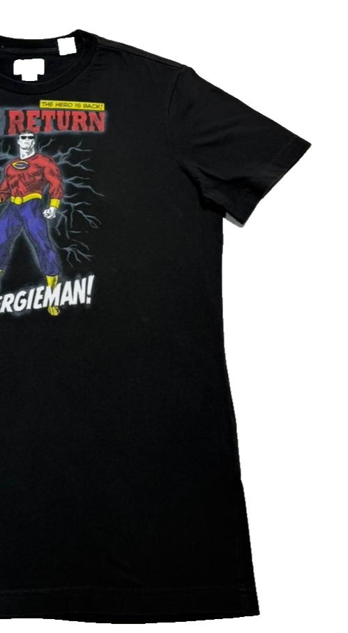 Energize Men's Black The Return Of Energieman Graphic Crewneck T-Shirt Size L