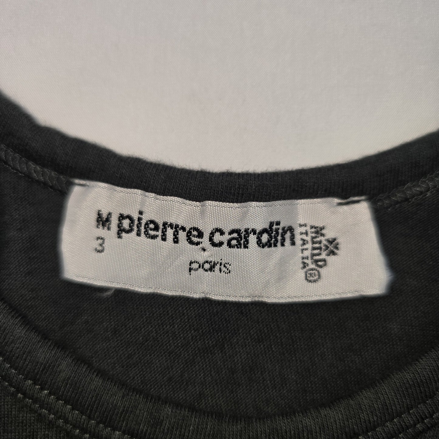 Pierre Cardin Boys Black Cotton Tank Top Little Kid Size 3 Regular