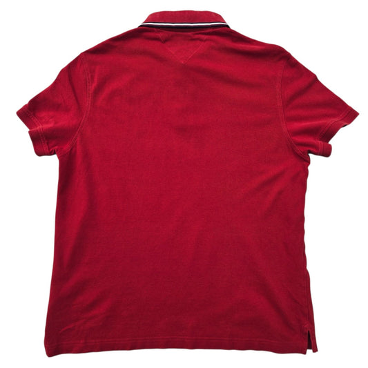 Tommy Hilfiger Men's Red Polo Shirt – Size L