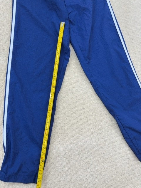 Adidas Men's Navy 3-Stripes Track Pants M Tapered Nyl