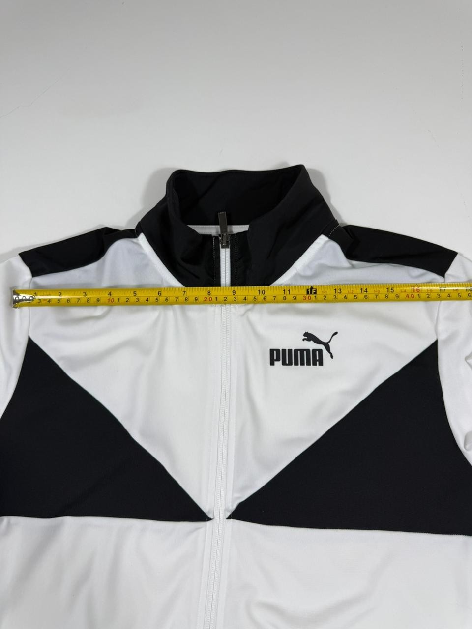 Puma Men's White & Black Zip Up Track Jacket Sportswear Size M
