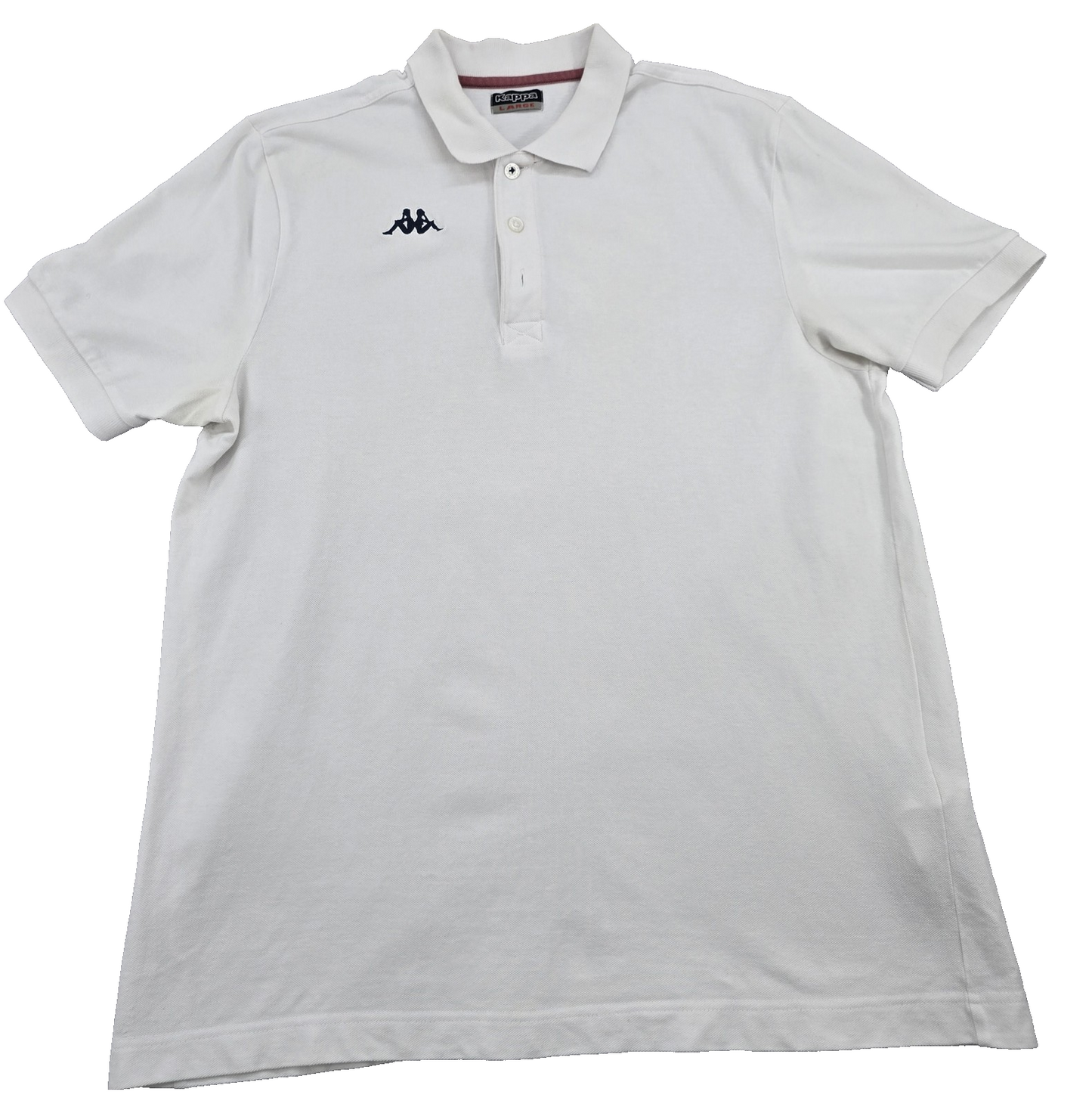 Kappa Men's White Polo Shirt Large Short Sleeve Cotton