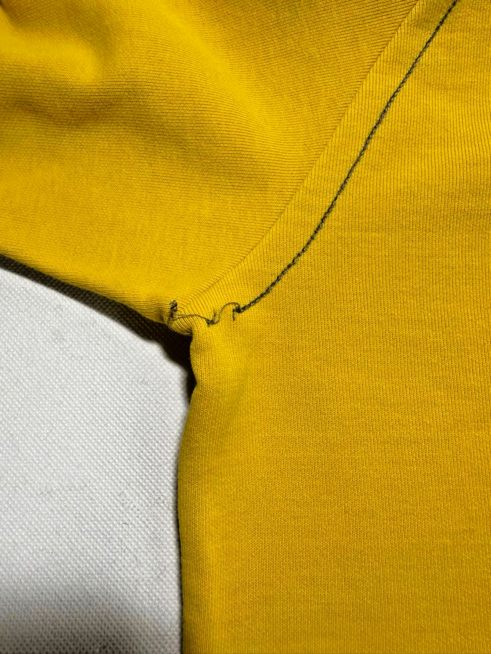 Champion Yellow Reverse Weave Drop Shoulder Pullover Men's Hoodie - Size S
