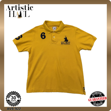 Polo Ralph Lauren Yellow Boys Short Sleeve Mesh Polo Shirt