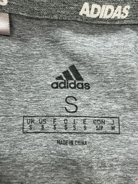 Adidas Men's Grey/White Color Block Short Sleeve Polo S 3-Stripes