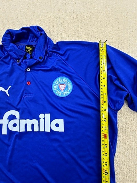 Puma Men's Blue Polo Jersey 4XL Short Sleeve Holstein Kiel Sports