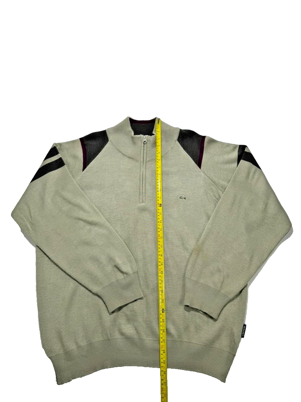 Lacoste Men�S Zip Neck Sweater Light Green Size Xl