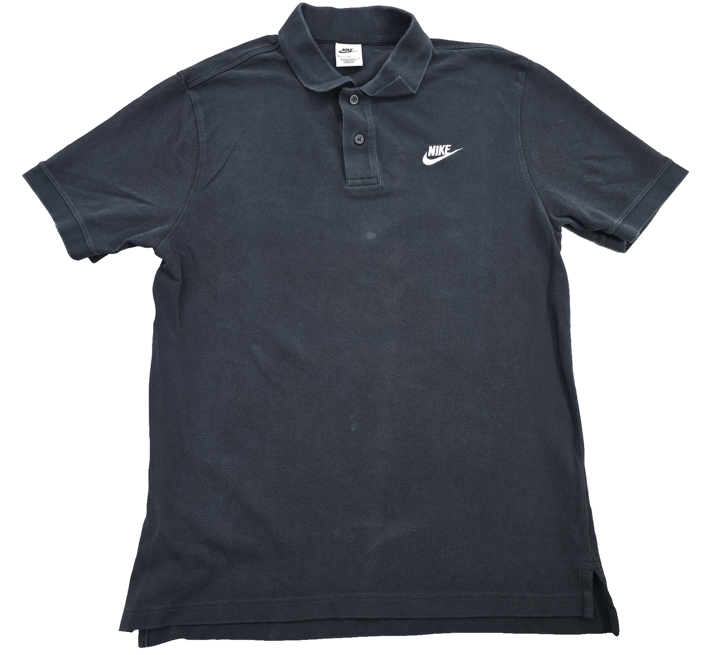 Nike Men's Black Cotton Polo Shirt Short Sleeve M Button Closure