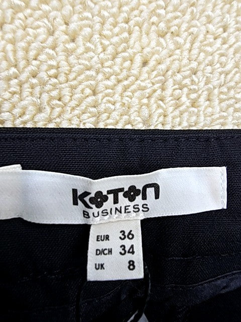 Koton Black Business Women's Pants 65% Polyester 35% Viscose Reg Sz