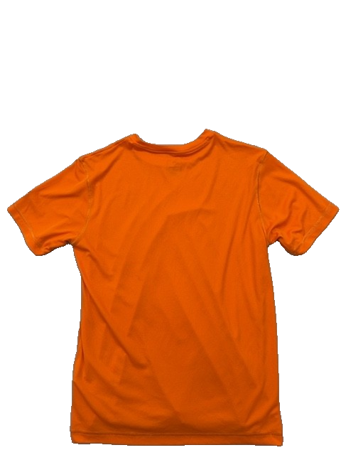 Champion Men's Orange Short Sleeve T-Shirt M 100% Polyester Crewneck