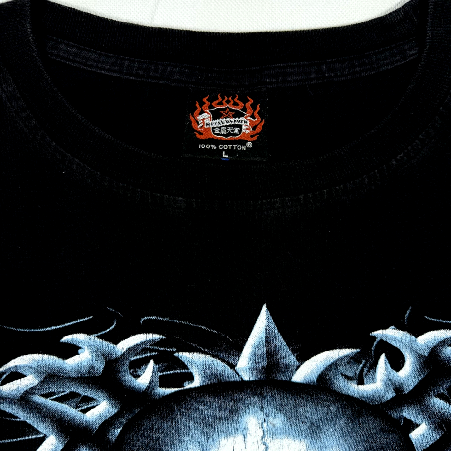 Metal Heaven Men's Large Black Skull Graphic T-Shirt