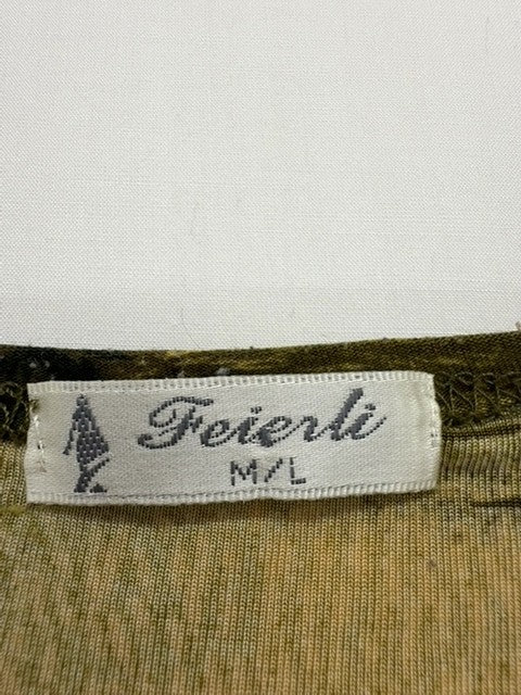 Noi&Mi Unisex Gold Olive Safari Animal Print Long Sleeve Tee Size M/L New