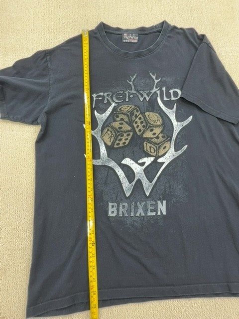 Frei.Wild Men's Charcoal Gray Band T-Shirt XL Vintage Brixen