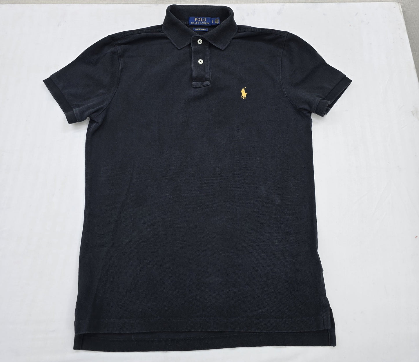 Polo Ralph Lauren Men's Black Short Sleeve Polo Shirt Size S Custom Slim