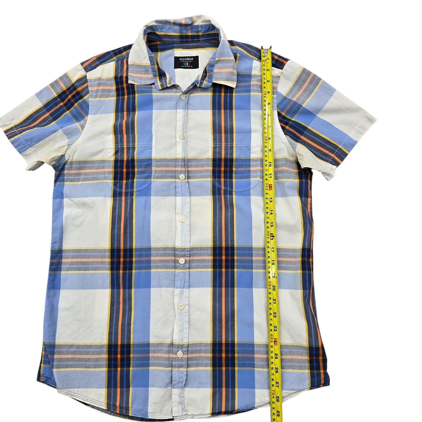 Pull&Bear Men Blue Shirt size XL product image 6