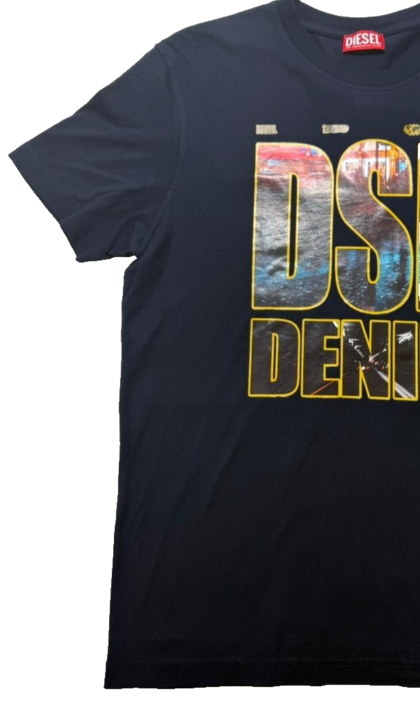 Diesel T-Diegor-L7 Men's T-Shirts - Navy Blue | Size: XL