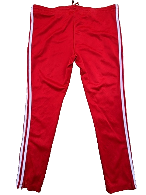 Adidas Unisex Red Track Pants Size M Drawstring Activewear