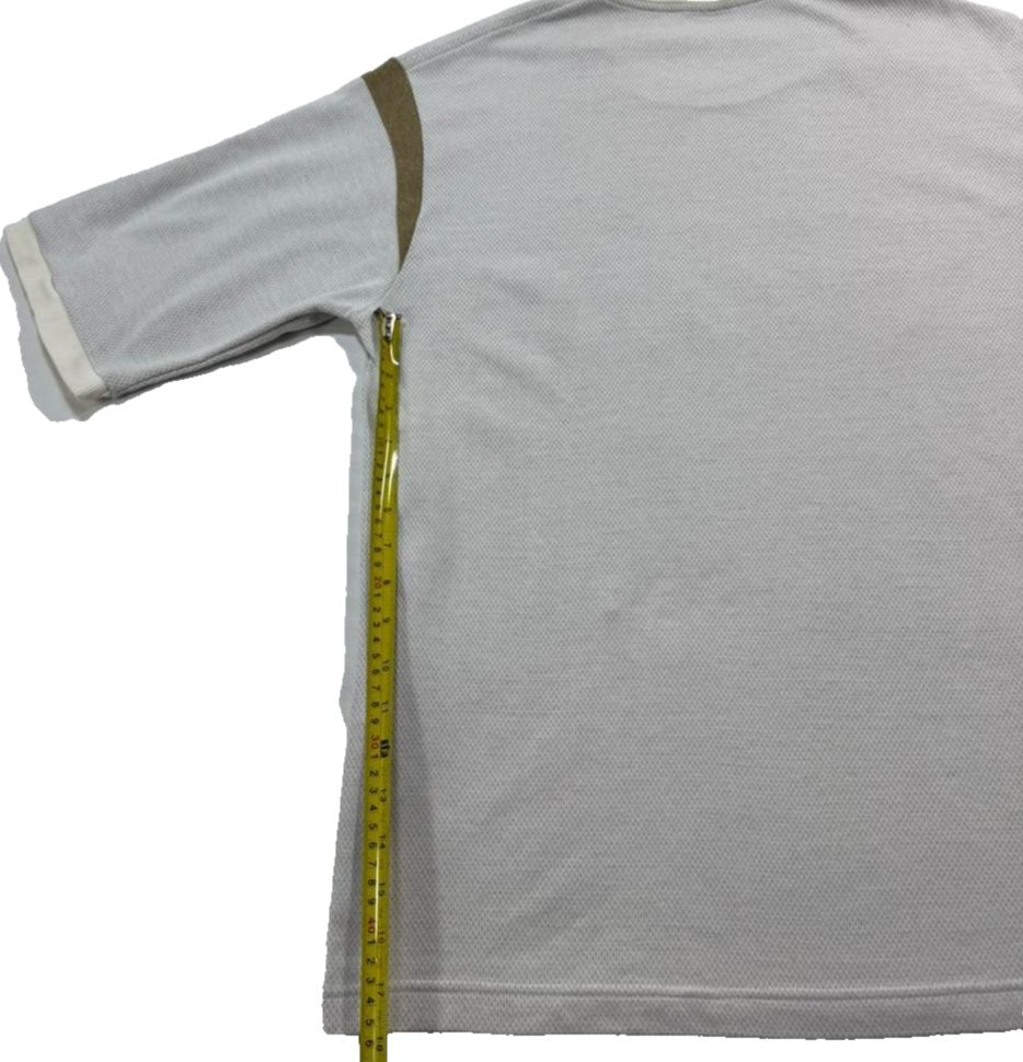Lacoste Logo Embroidered T-Shirt Sweatshirt Cotton Blend Size 5 [ Unisex]