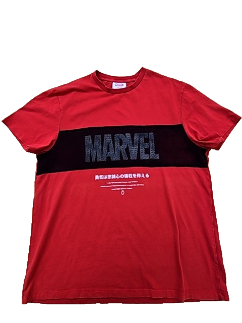 Marvel Men's Red 2XL Short Sleeve Color Block Graphic T-Shirt