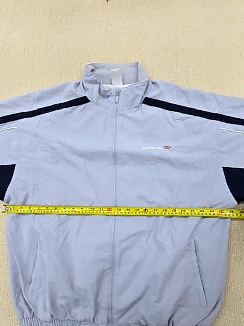 Reebok Men's Grey Track Jacket Size M Full Zip Union Jack