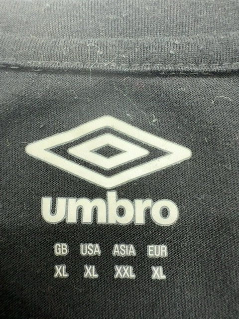 Umbro Men's Black Logo Print Crew Neck T-Shirt XL Short Sleeve