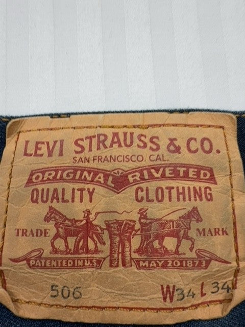 Levi's Men's 506 Comfort Straight Medium Blue Jeans 34x34