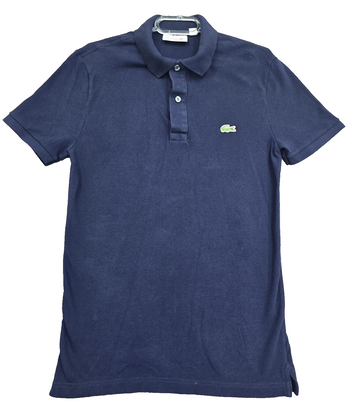 Lacoste Slim Fit Navy Pique Polo Shirt XS Short Sleeve