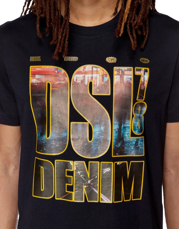 Diesel T-Diegor-L7 Men's T-Shirts - Navy Blue | Size: XL