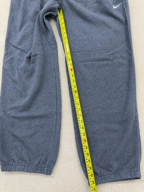 Nike Unisex Gray Fleece Sweatpants XL Elastic Waist Cuffed