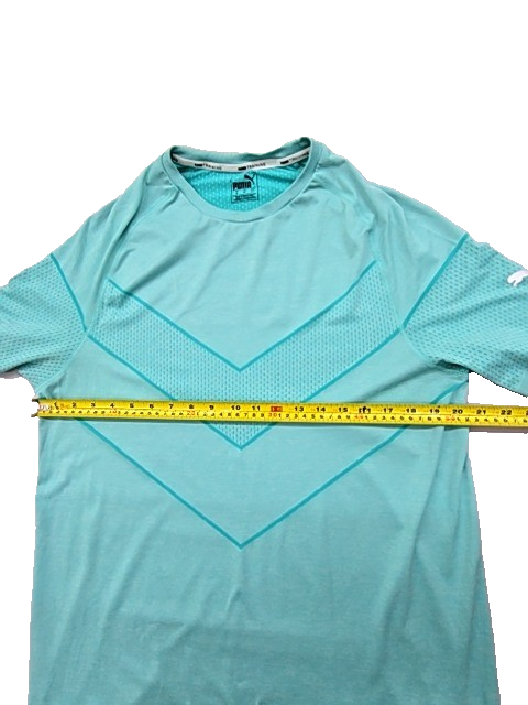 Puma Men's Teal Chevron Training Tee Short Sleeve XL