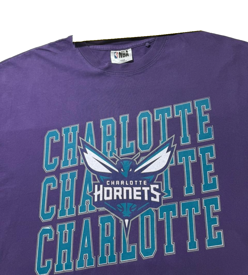 Nba Men's Hornets T-Shirt Purple - Size L
