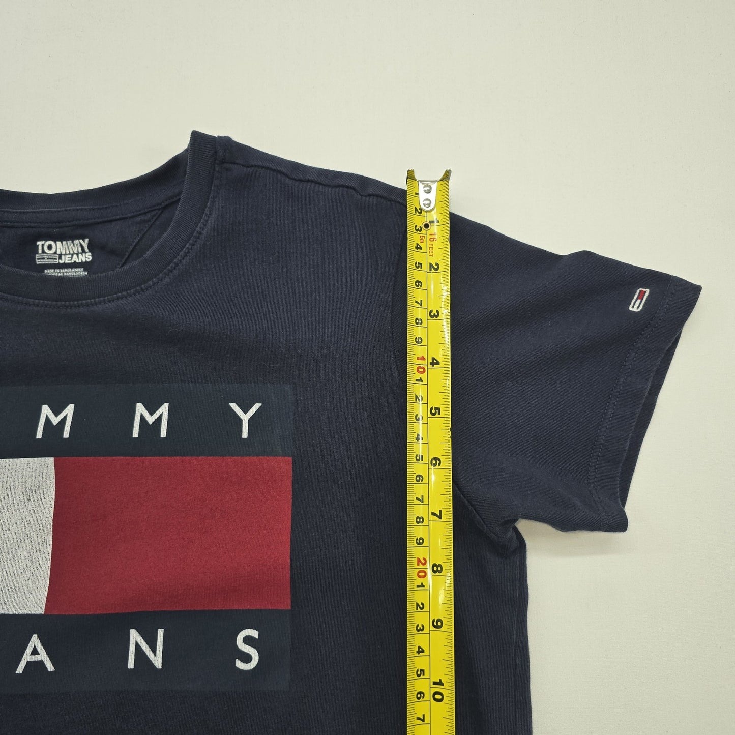 Tommy Jeans Boys Navy Flag Graphic T-Shirt Kids XS/TP 12 Regular
