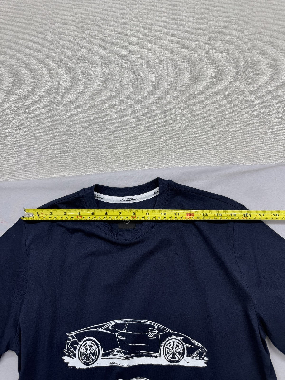 Lamborghini Swinger Men's Dark Blue S Cotton T-Shirt Graphic Logo Patch