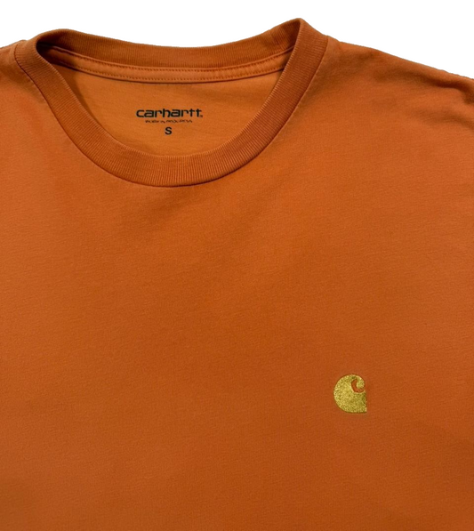 Men's Carhartt Wip Chase T-Shirt Tumeric/Gold Size S