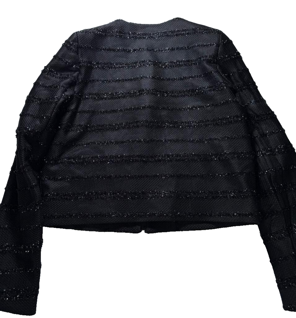 Elli White Elegant Black Two Piece Skirt And Jacket Set | M