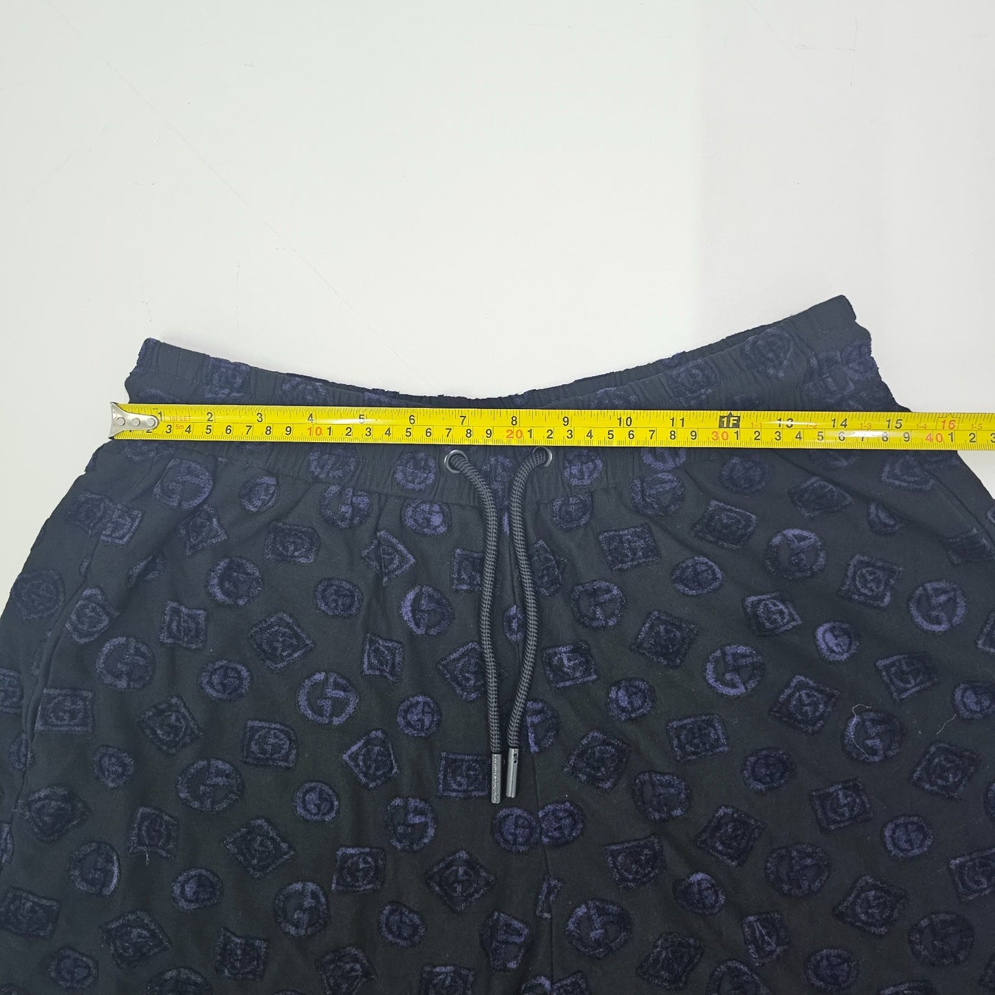 Giorgio Armani Cotton Bermuda Logo Shorts In Black 50 BNWT