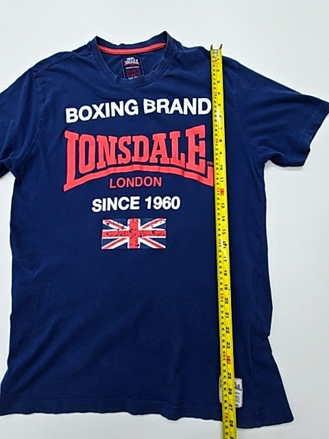 Lonsdale Men Blue Graphic Print T-Shirt Size XL Excellent Condition