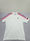 Adidas Originals Men's White T-Shirt – Size M, Striped, Cotton