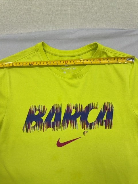 Nike Unisex Green Dri-FIT FC Barcelona T-Shirt Size S Athletic